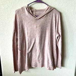 Super Soft Pastel Pink Hooded Long Sleeve (S/M)